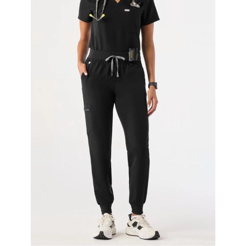 FIGS Zamora Jogger Scrub Pants In Black Size Woman's XS - Picture 9 of 9